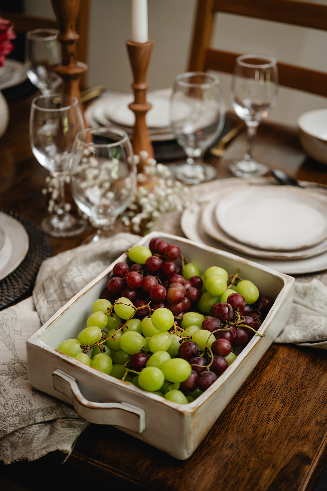 Hand-Formed Casserole Baking Dish | Glacier White