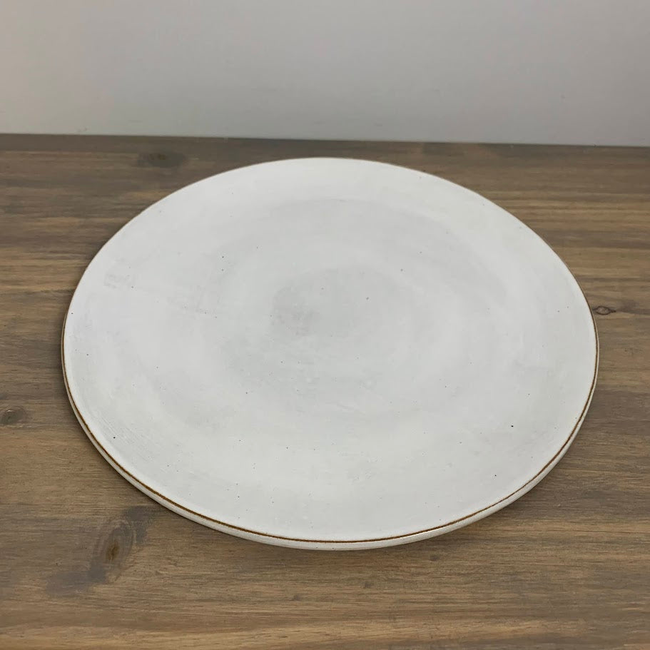 12" Platter White Stoneware