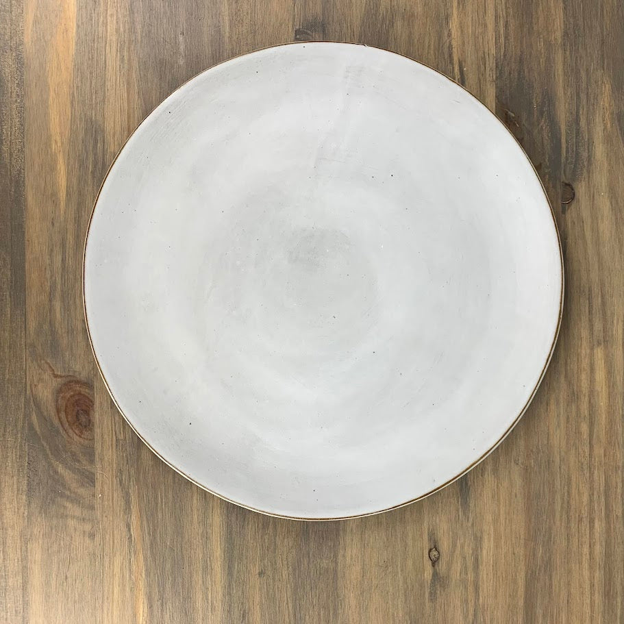 12" Platter White Stoneware