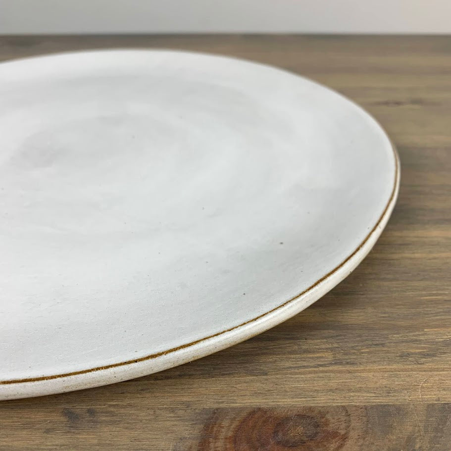 12" Platter White Stoneware