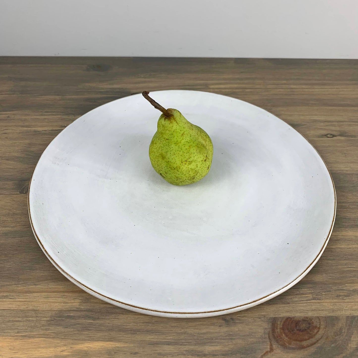 12" Platter White Stoneware
