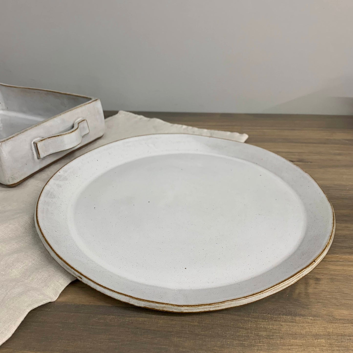 13" Serving Platter | Glacier White