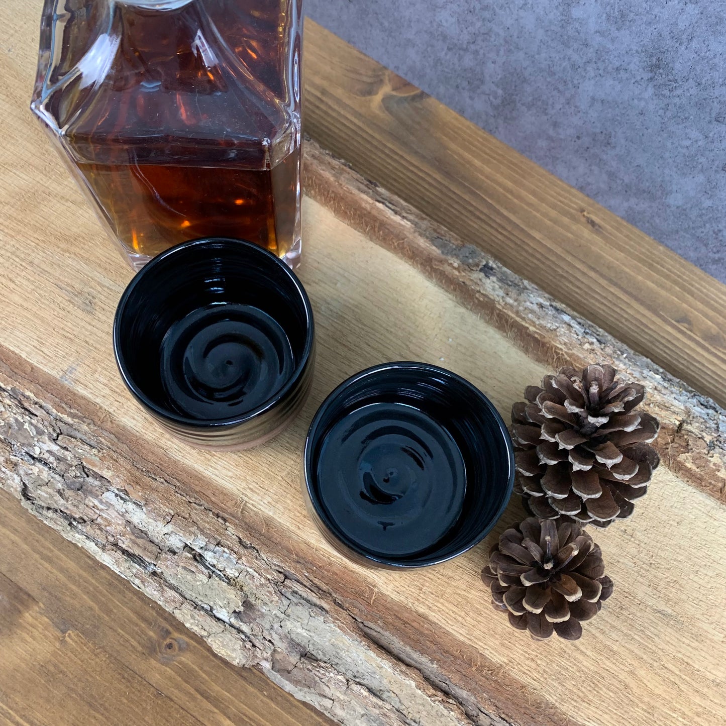 Black Whiskey Tumbler Set