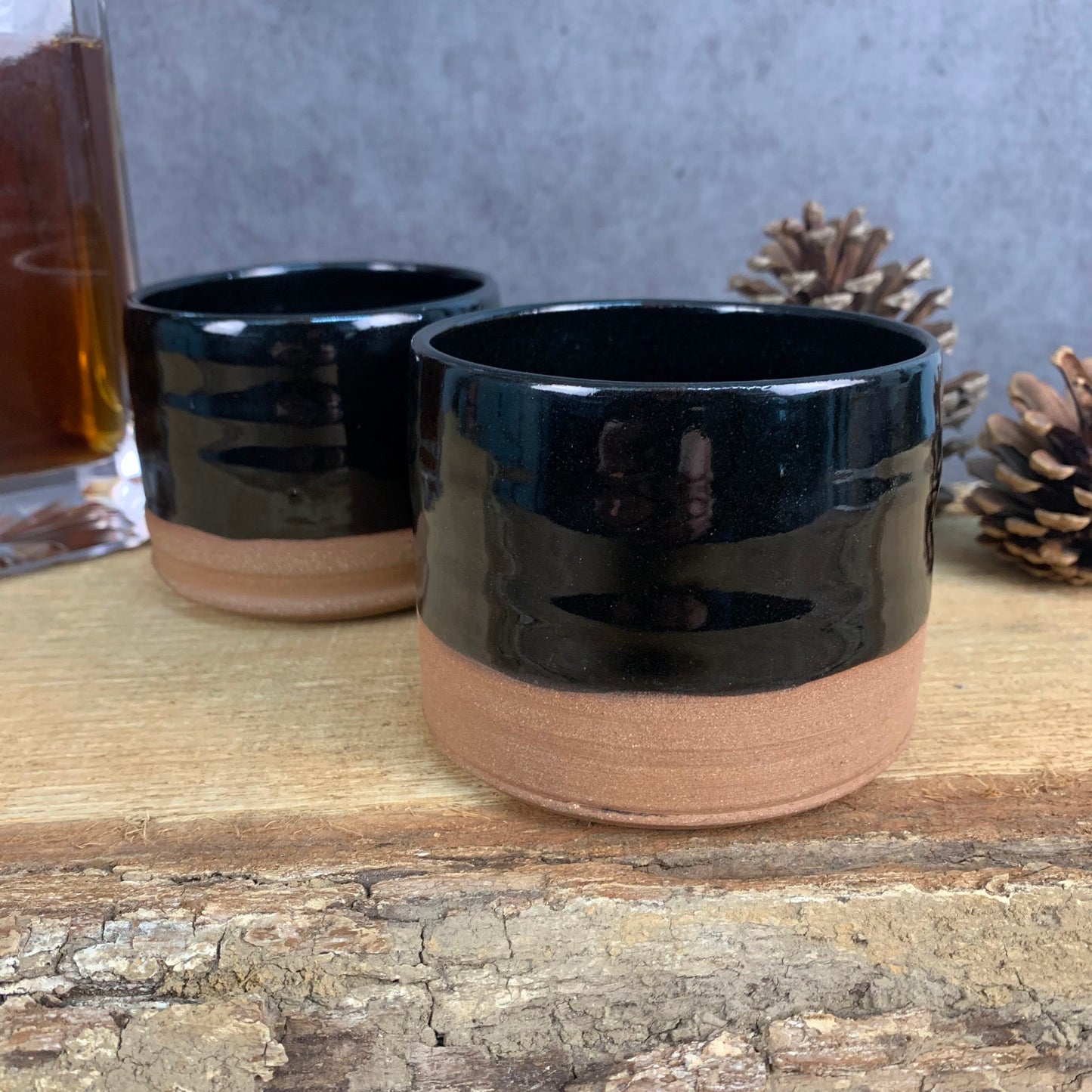 Black Whiskey Tumbler Set