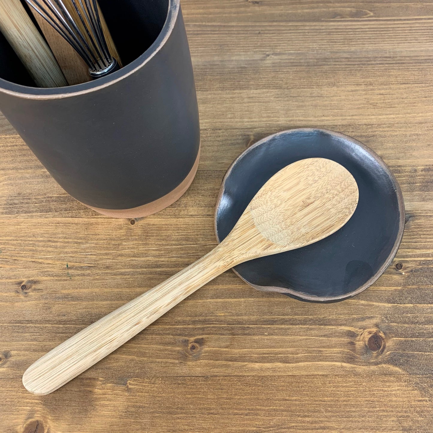 Black Utensil Holder Set
