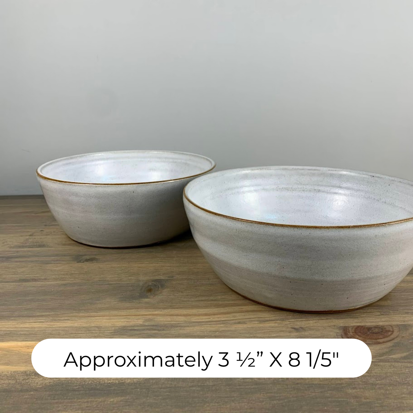 Wheel Thrown Serving Bowl | Glacier White