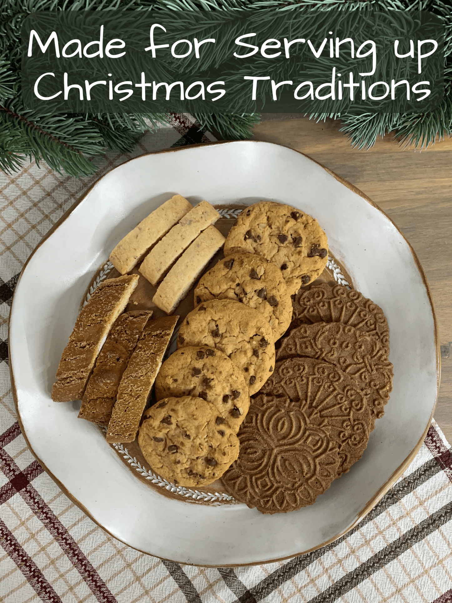 Ruffled Gingerbread House Plate - Elevate Ceramics Co.