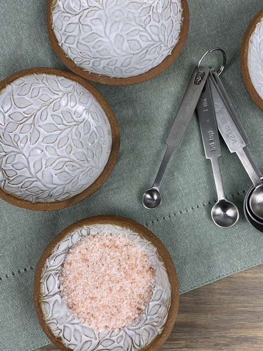 Willow Pottery Mini Bowls | Artisan Ceramic Dipping Bowls | Set of 4 or 6