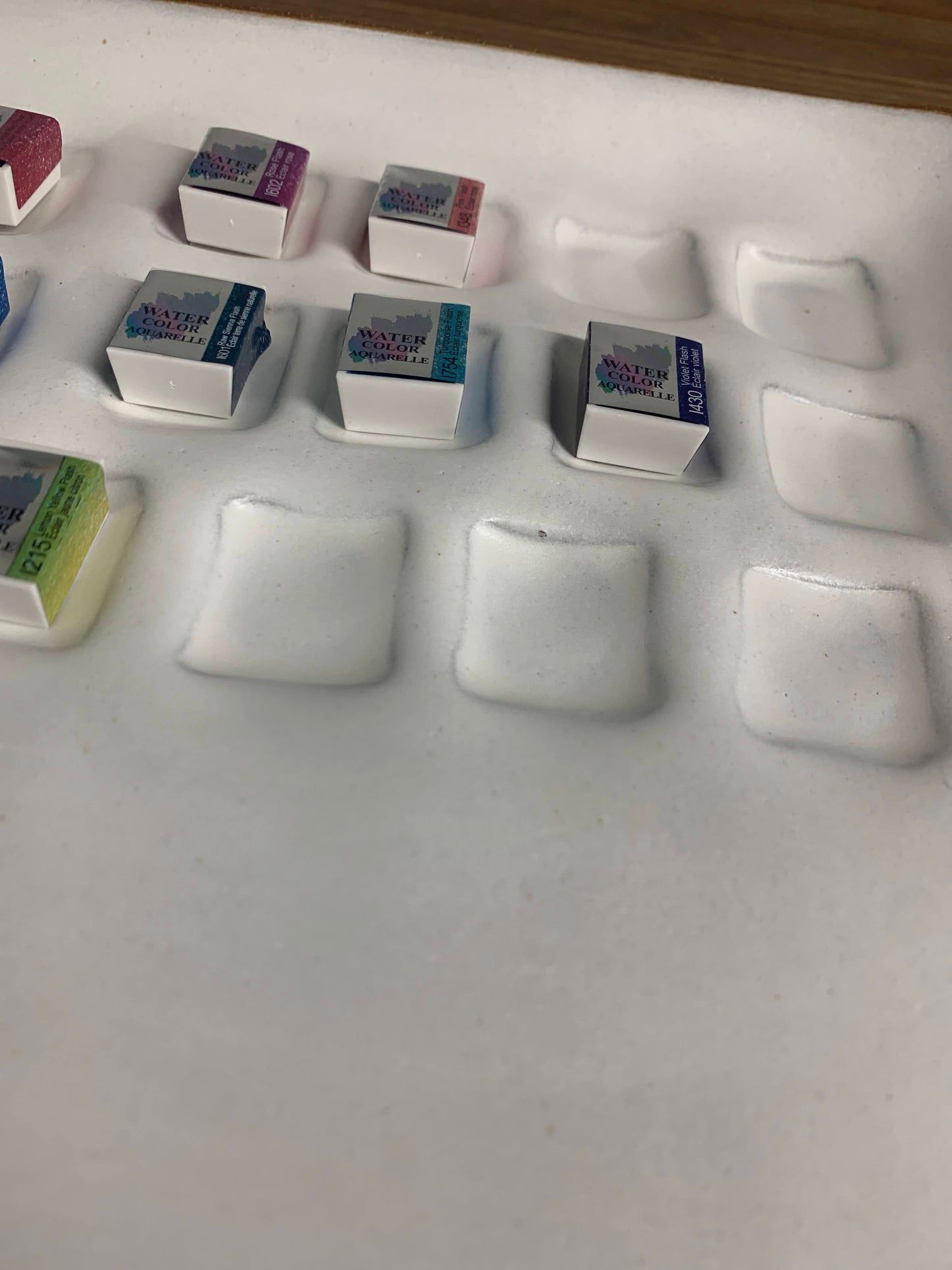 Extra Large Paint Palette |  Handmade Wet Mixing Palette for 24 Watercolor Half Pans