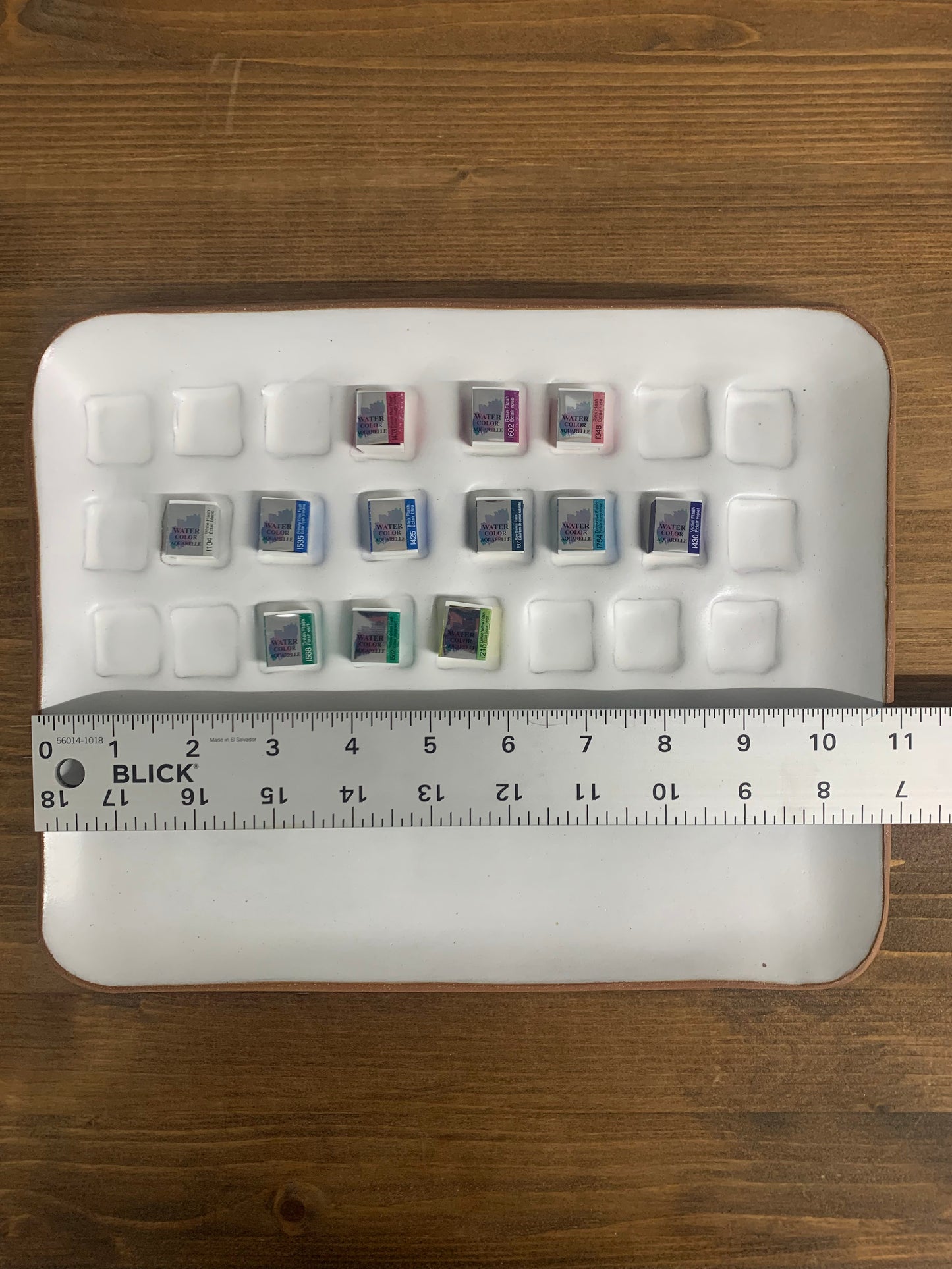 Extra Large Paint Palette |  Handmade Wet Mixing Palette for 24 Watercolor Half Pans