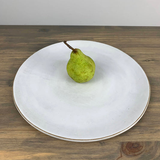 12" Platter White Stoneware