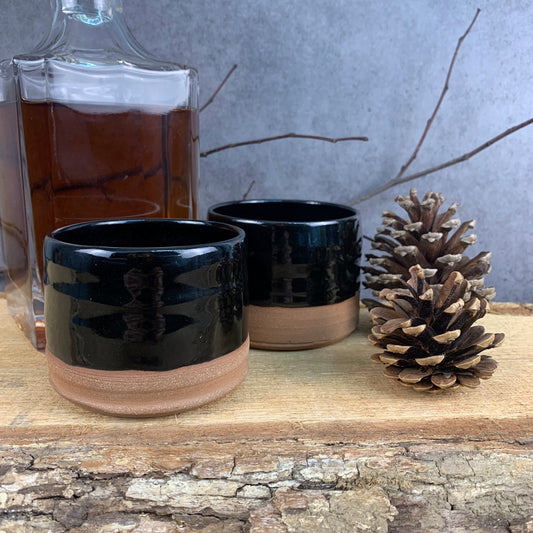 Black Whiskey Tumbler Set