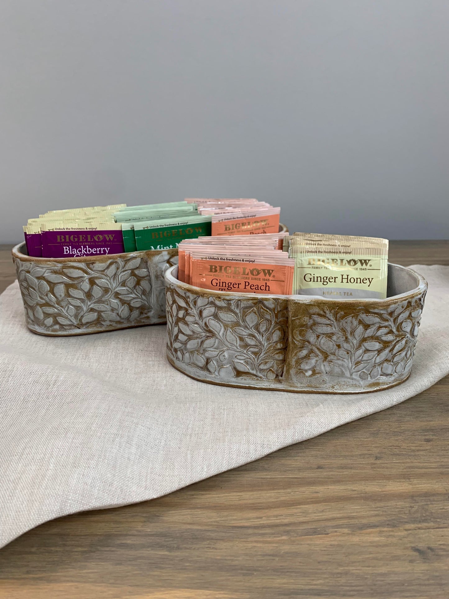 Willow Tea Organizer | Countertop Storage Caddy | Tea Gift