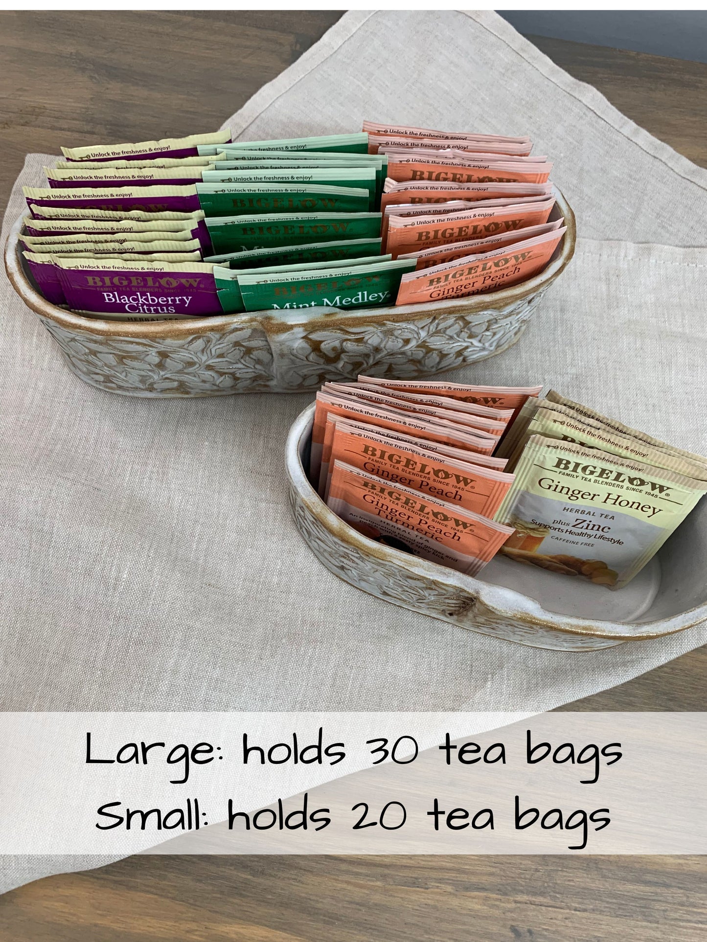Willow Tea Organizer | Countertop Storage Caddy | Tea Gift