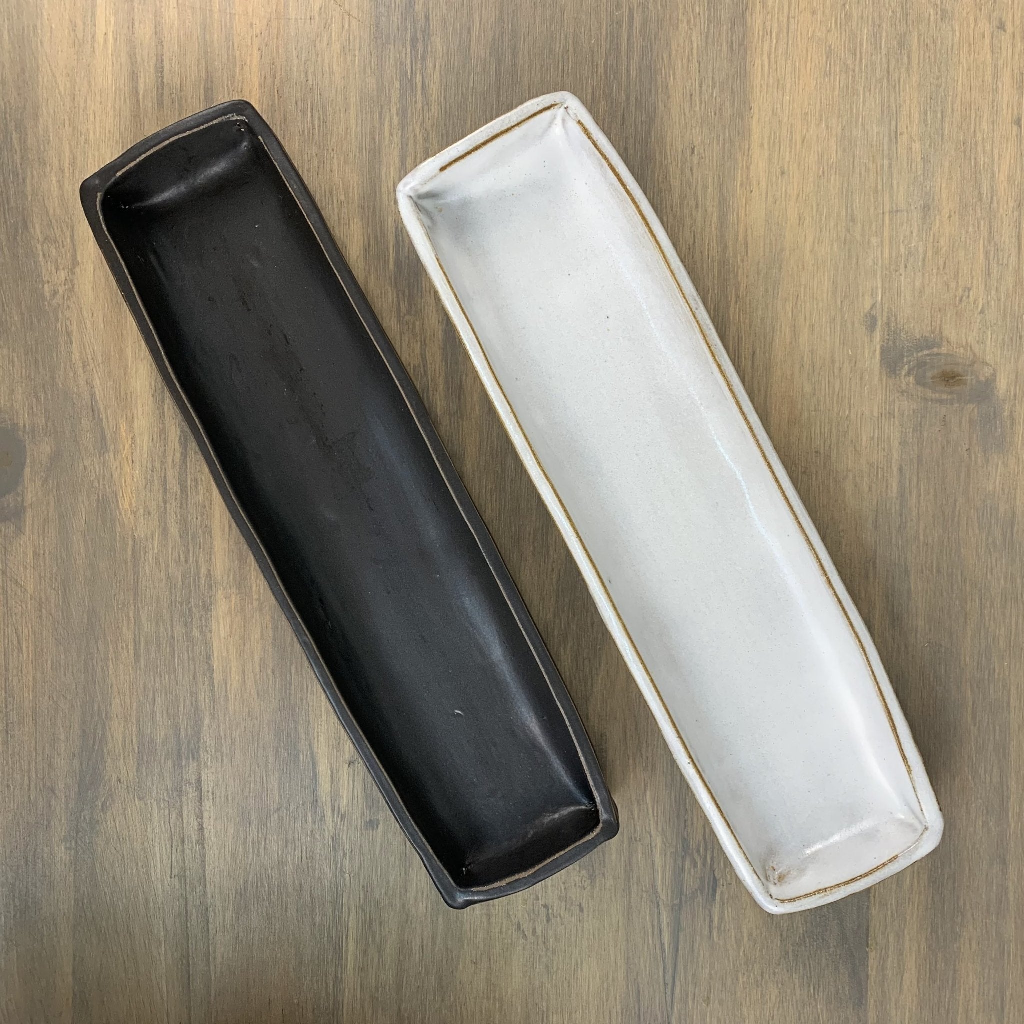 Handmade Stoneware Cracker Tray | Ceramic Appetizer & Serving Dish