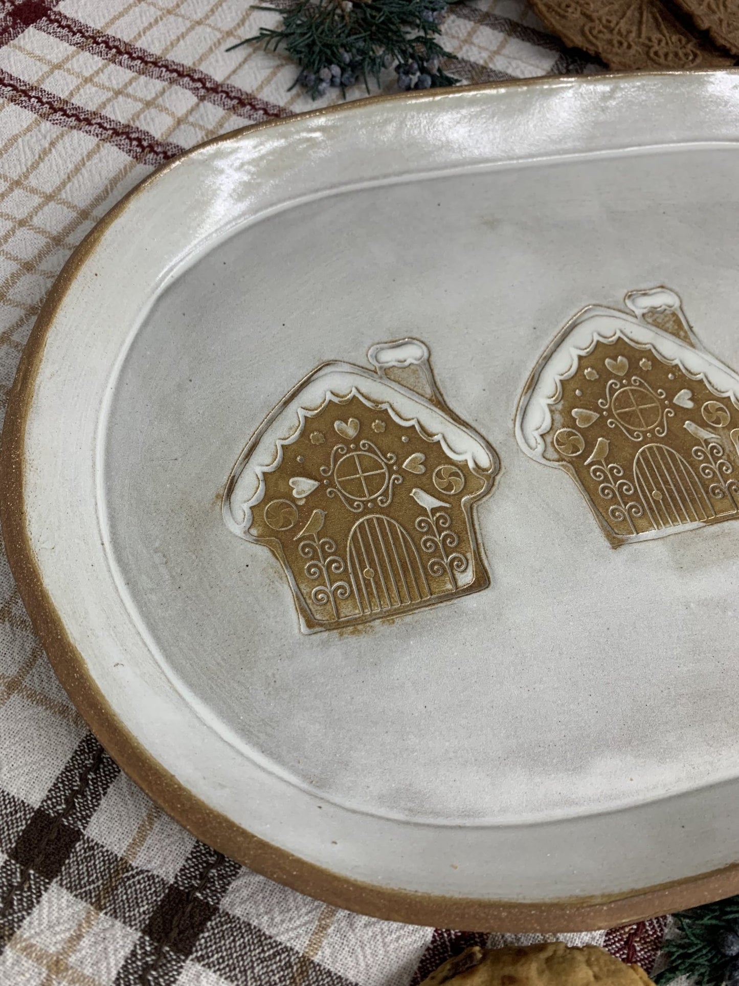 Gingerbread House Platter - Elevate Ceramics Co.