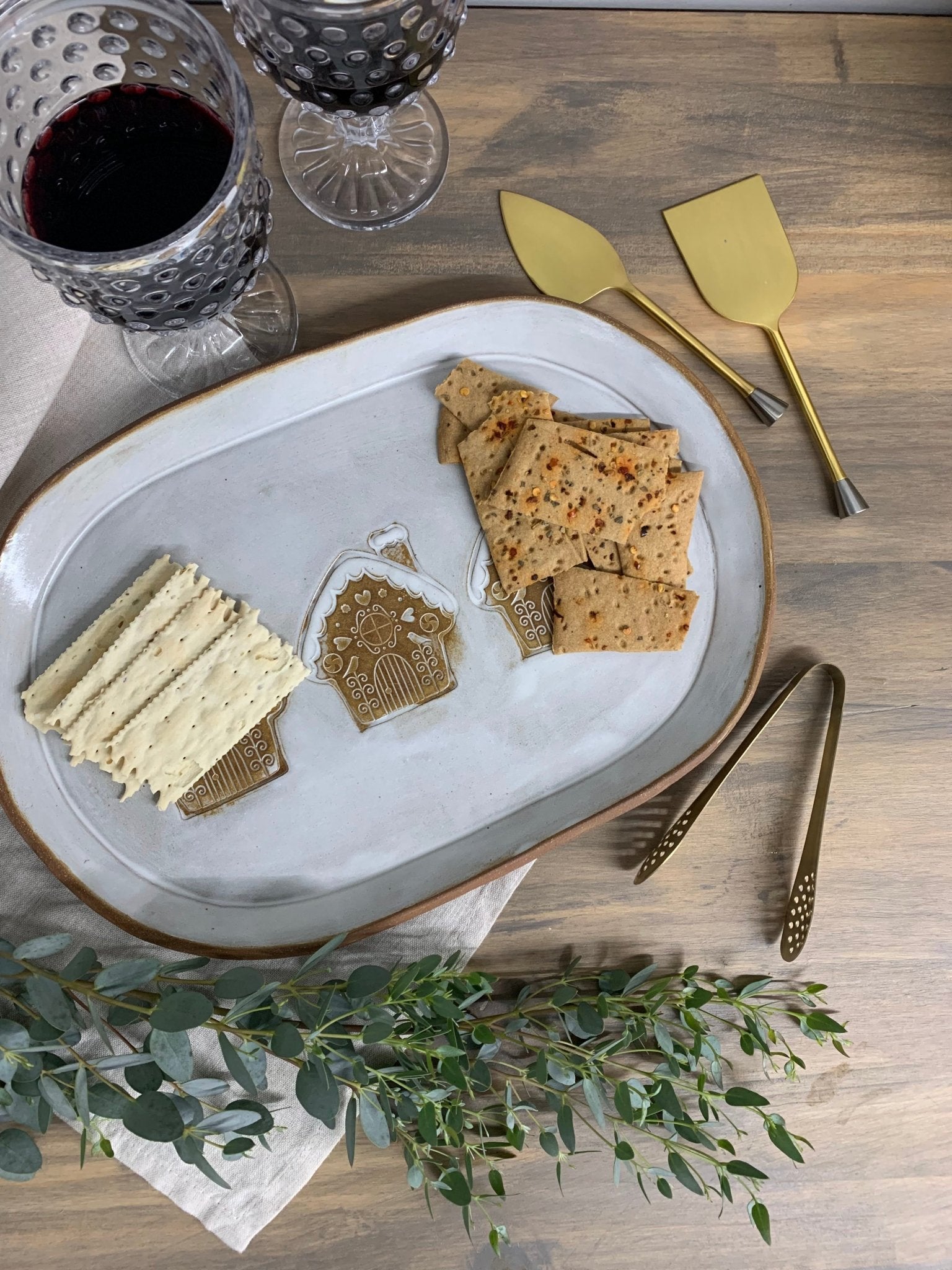 Gingerbread House Platter - Elevate Ceramics Co.