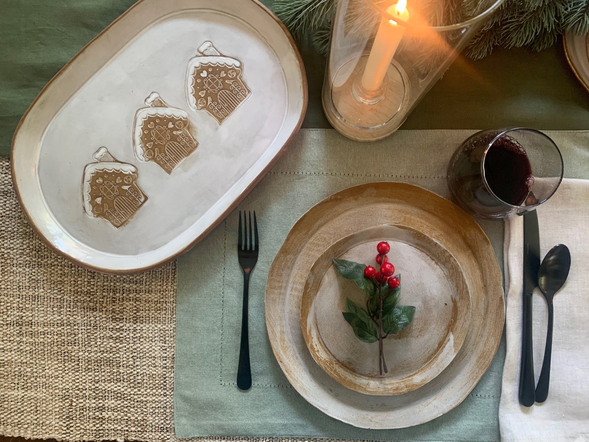Gingerbread House Platter - Elevate Ceramics Co.