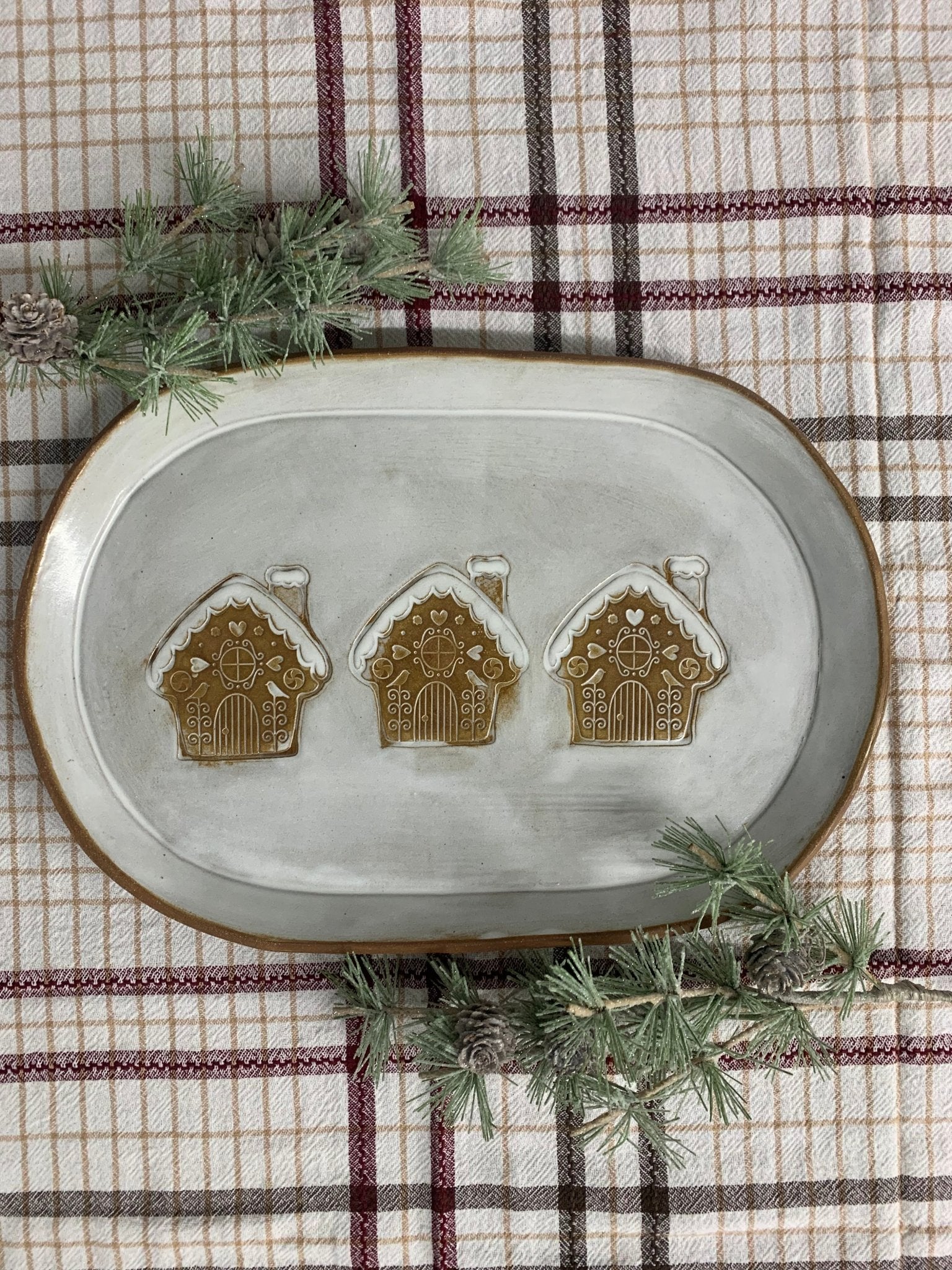 Gingerbread House Platter - Elevate Ceramics Co.