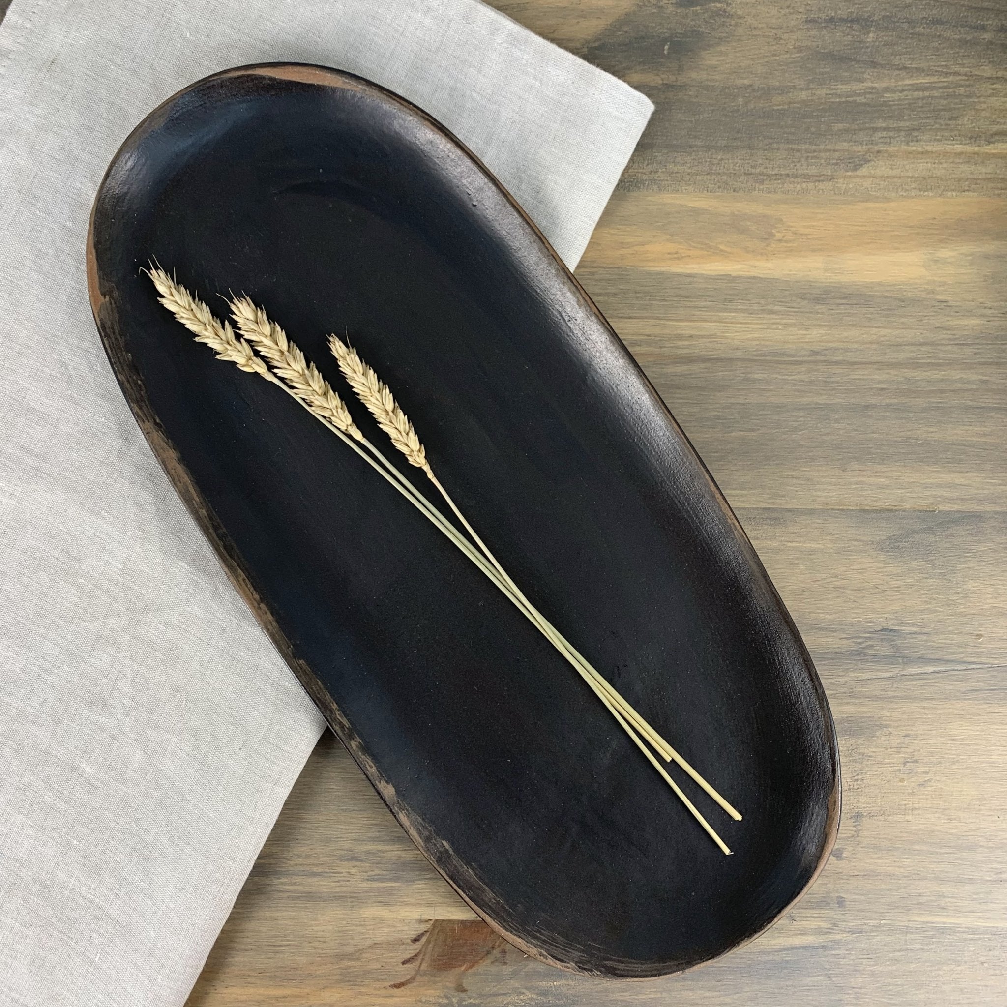 Handmade Oval Platter | Large Stoneware Charcuterie Tray – Elevate