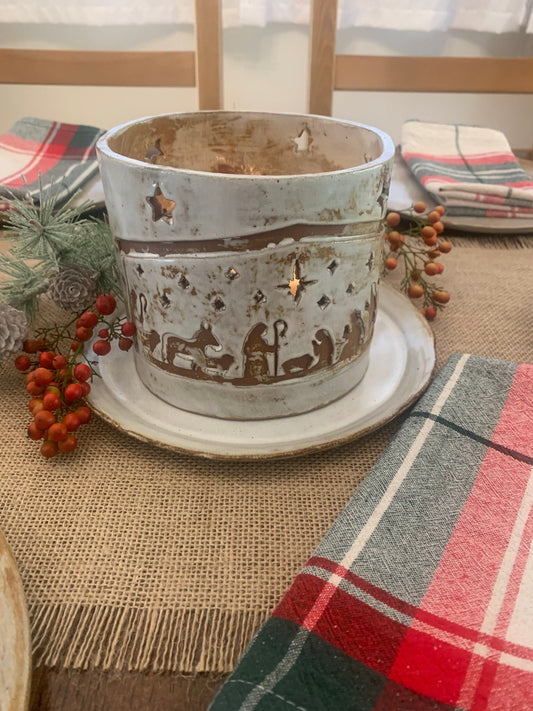 Nativity Lantern Centerpiece - Elevate Ceramics Co.