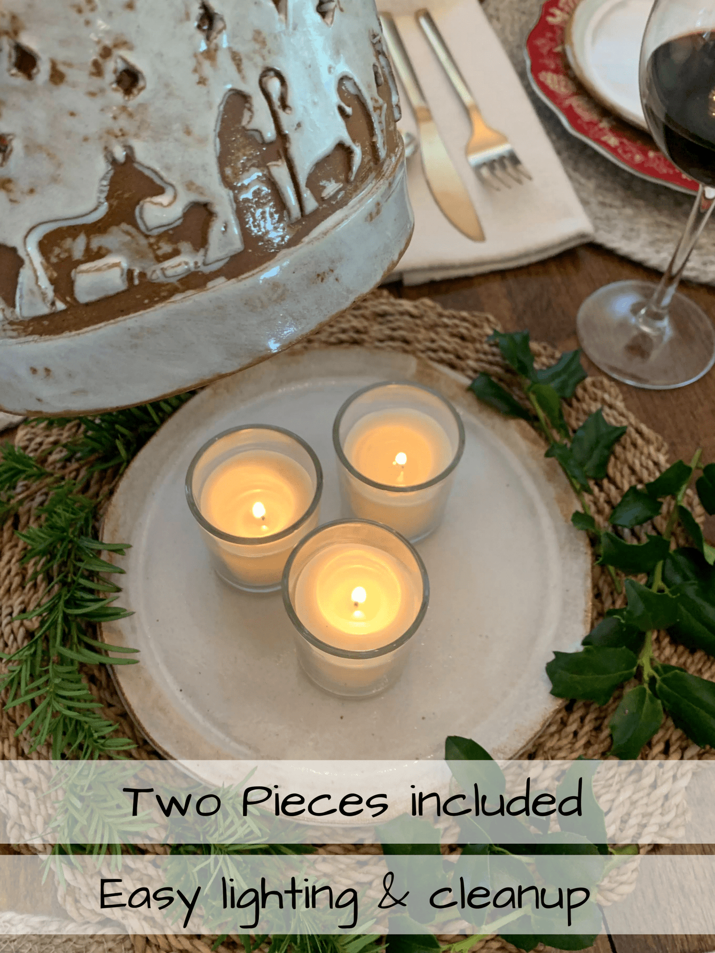 Nativity Lantern Centerpiece - Elevate Ceramics Co.