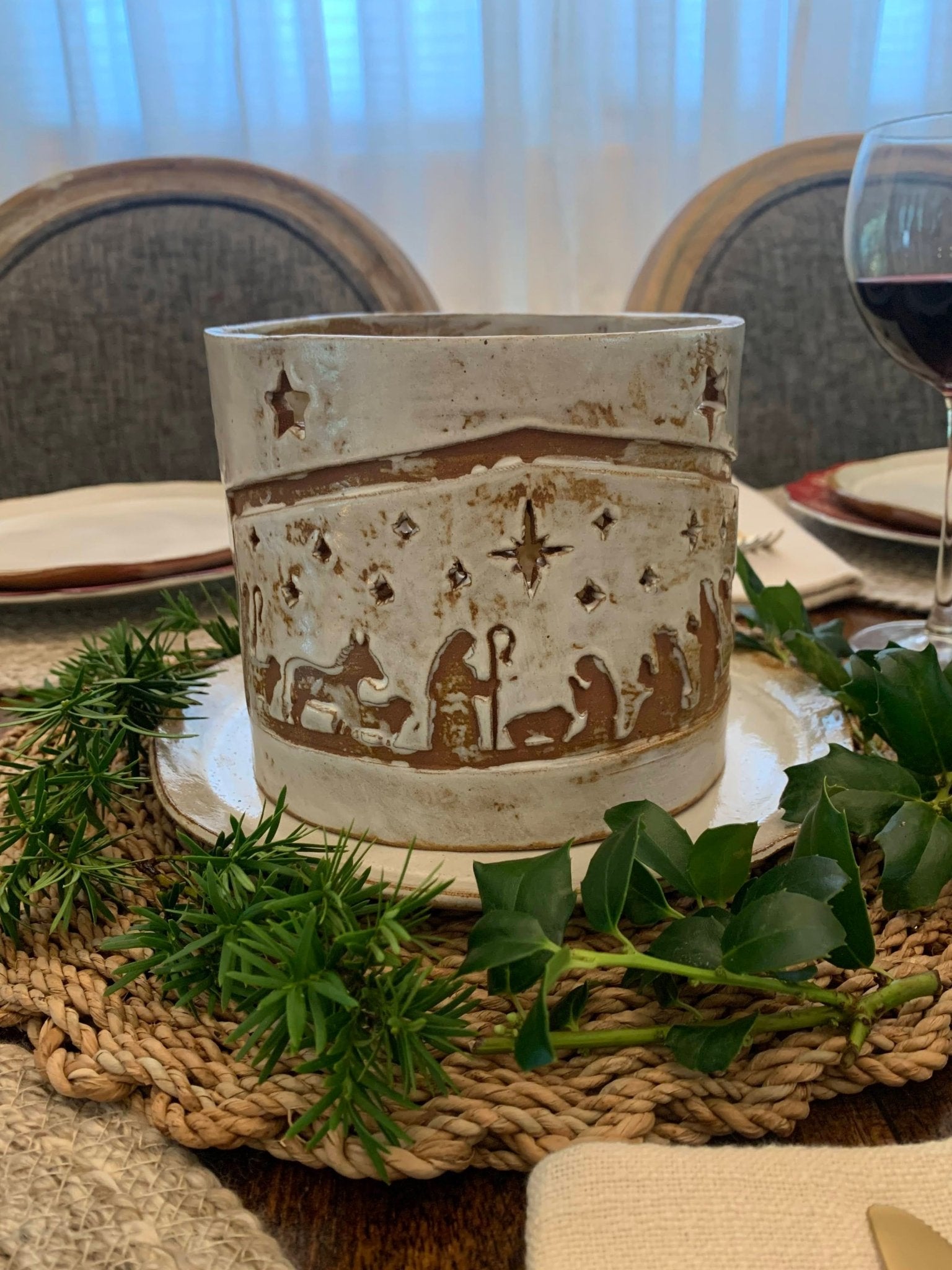 Nativity Lantern Centerpiece - Elevate Ceramics Co.