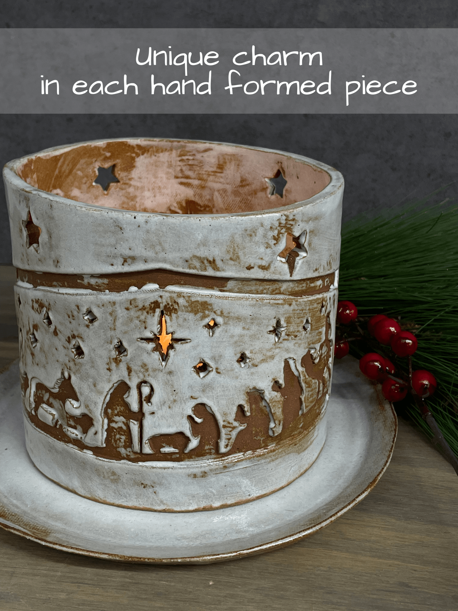 Nativity Lantern Centerpiece - Elevate Ceramics Co.