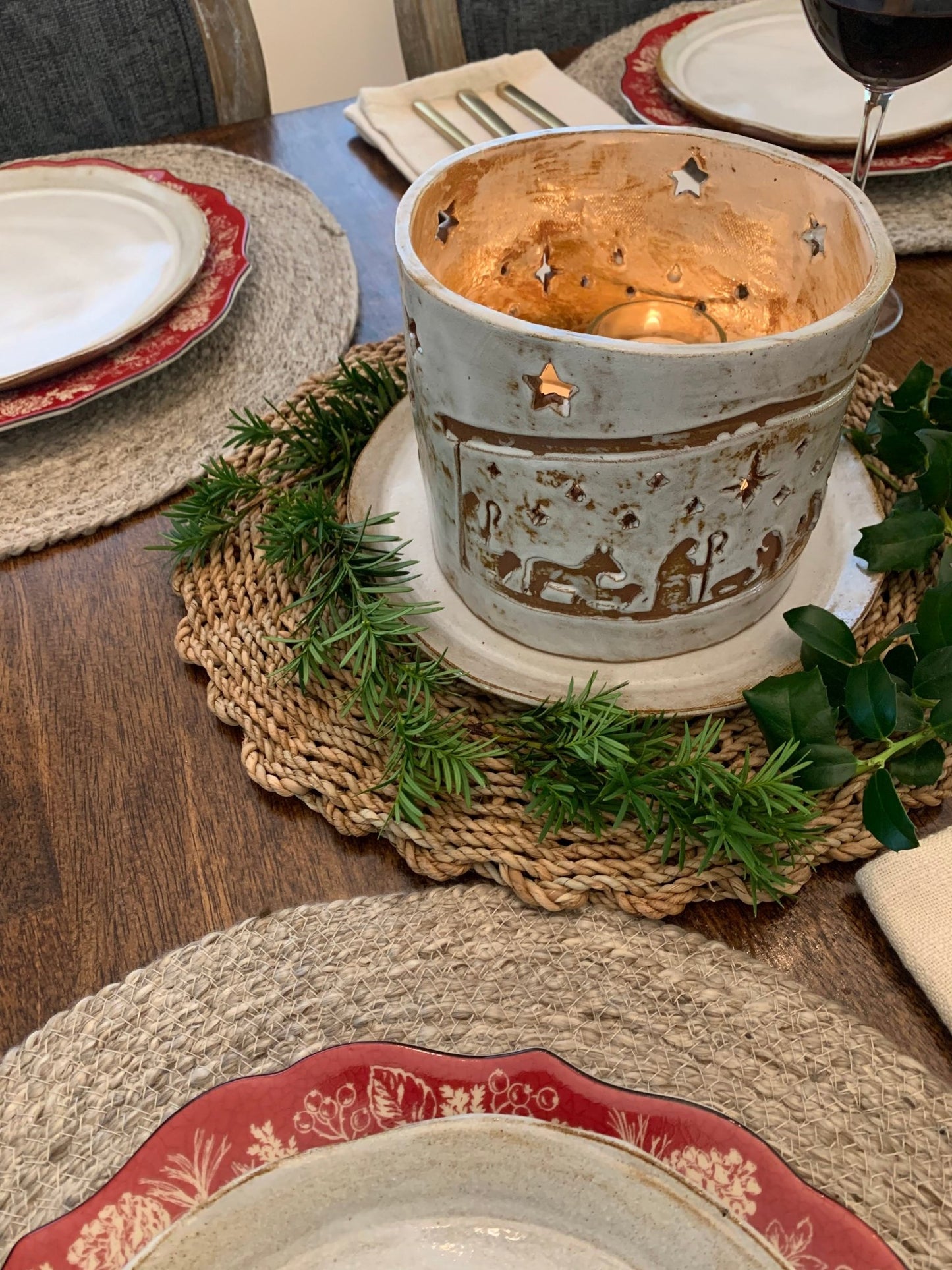 Nativity Lantern Centerpiece - Elevate Ceramics Co.