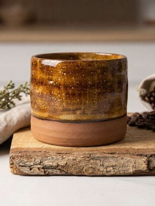 Whiskey Tumbler | Dark Honey - Elevate Ceramics Co.