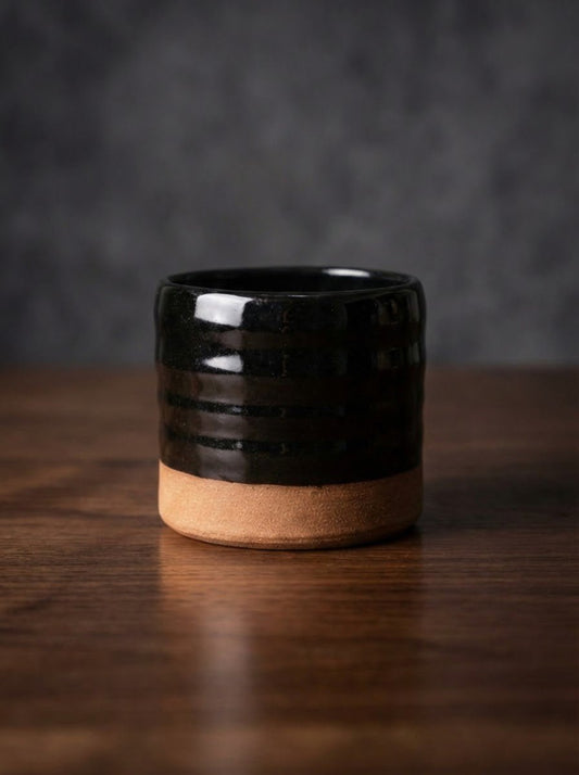Whiskey Tumbler | Shiny Black - Elevate Ceramics Co.