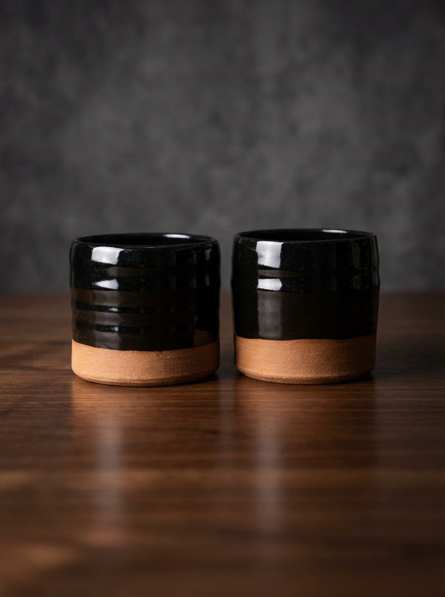 Whiskey Tumbler | Shiny Black - Elevate Ceramics Co.