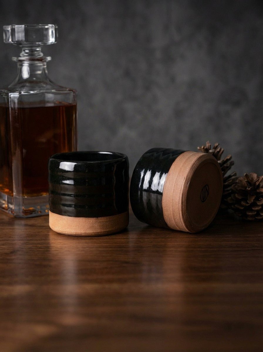 Whiskey Tumbler | Shiny Black - Elevate Ceramics Co.