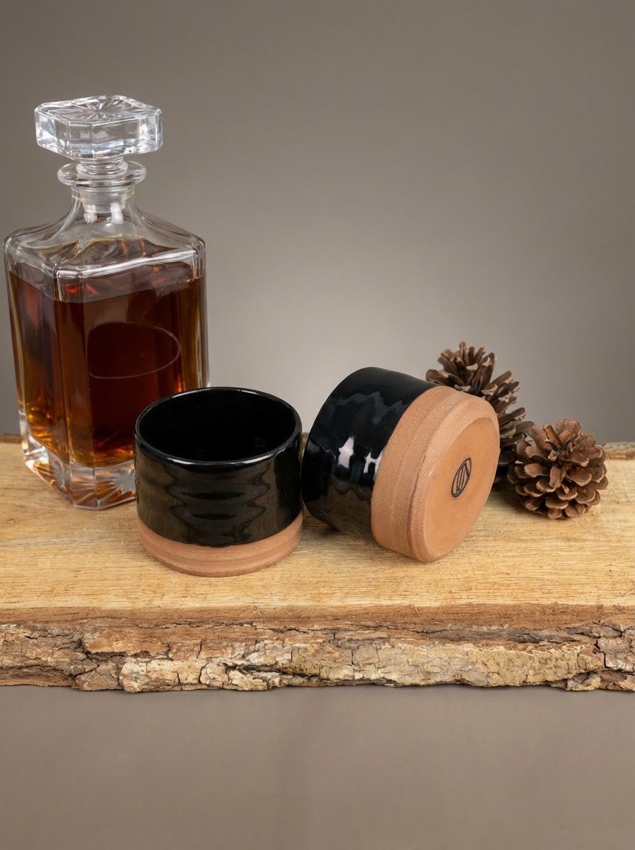 Whiskey Tumbler | Shiny Black - Elevate Ceramics Co.