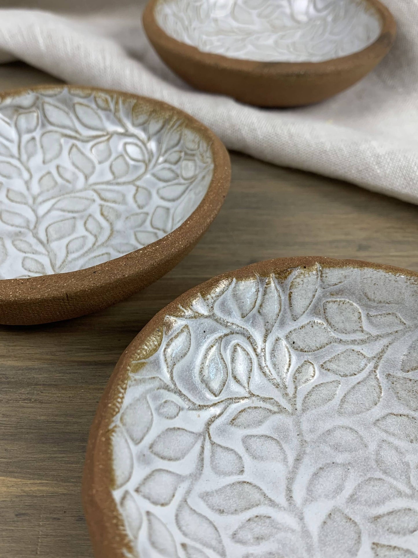 Willow Pottery Mini Bowls | Artisan Ceramic Dipping Bowls | Set of 4 or 6